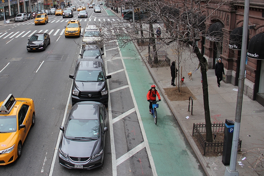 Protected Bike Lane NYC Street Design Manual